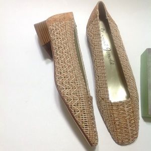 Margaret Jerrold Cork Woven Pumps Shoes